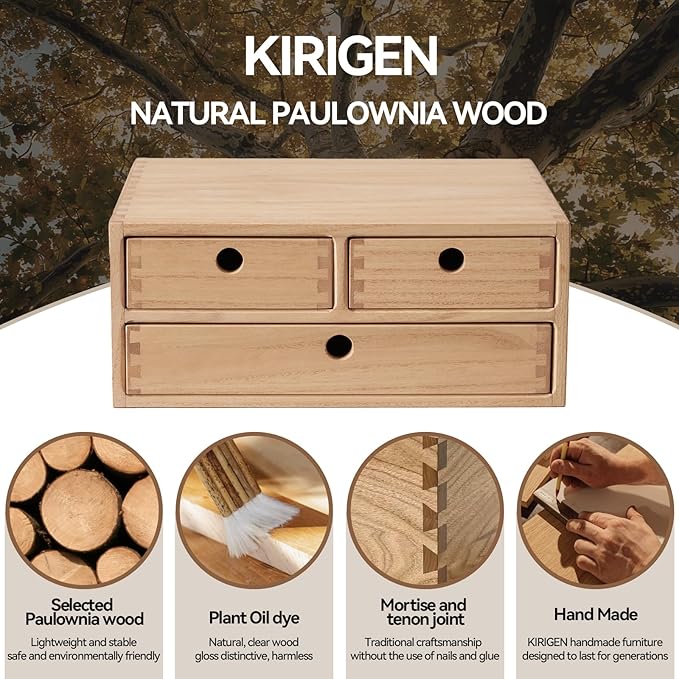 KIRIGEN Solid Wood Desktop Organizer - Image 7