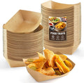ZORRITA Small Paper Food Trays, 1 Lb, 100 Pack | Disposable, Kraft Brown Food by ZORRITA