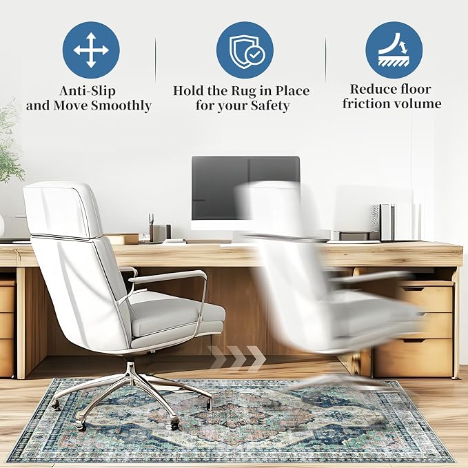 Office Chair Mat for Hardwood Floor&Tile Floor, Under Desk Rug for Rolling - Image 5