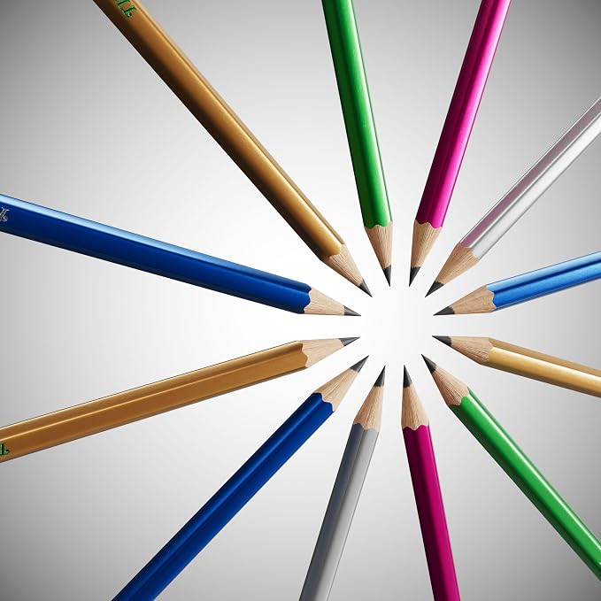 Ticonderoga Wooden Pencils, Pre-Sharpened, #2 HB Soft, Metallic Colors - Image 8
