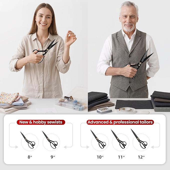 Right-Handed 12 Inch Heavy Duty Tailor Scissors - Image 6