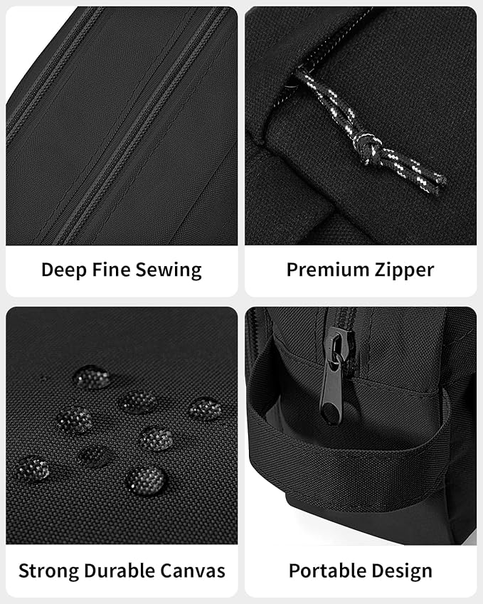 Sooez Big Capacity Pencil Pen Case, Upgraded Canvas Pencil Pouch Pencil Bag - Image 4