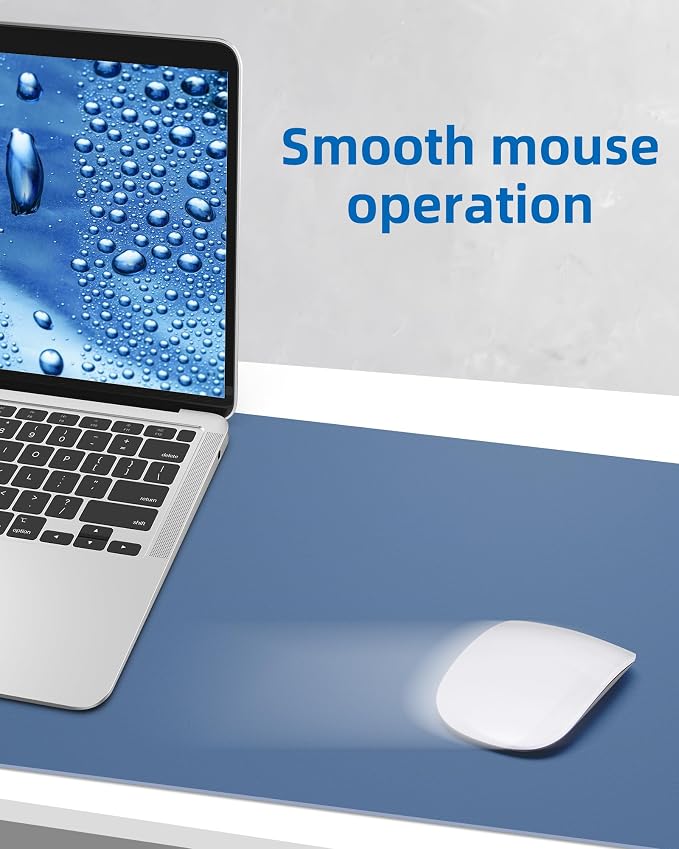 Leather Desk Pad Blotter, Mouse Pad, Office Desk Mat, Non-Slip PU Leather Desk - Image 4