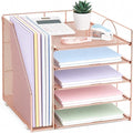 LEKETREE Desk Organizers and Accessories, 5-Tier Paper Letter Tray Organizer by Stylishworkspaceeffortlessorganization