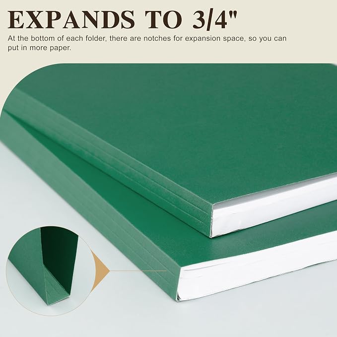 Color File Folders, 1/3-Cut Tabs, 120 Pack File Folder Letter Size, 6 Colors - Image 3
