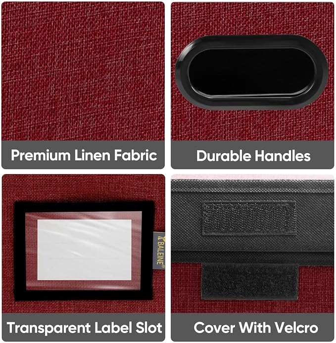 BALEINE Modern Red File Storage Box - Image 7