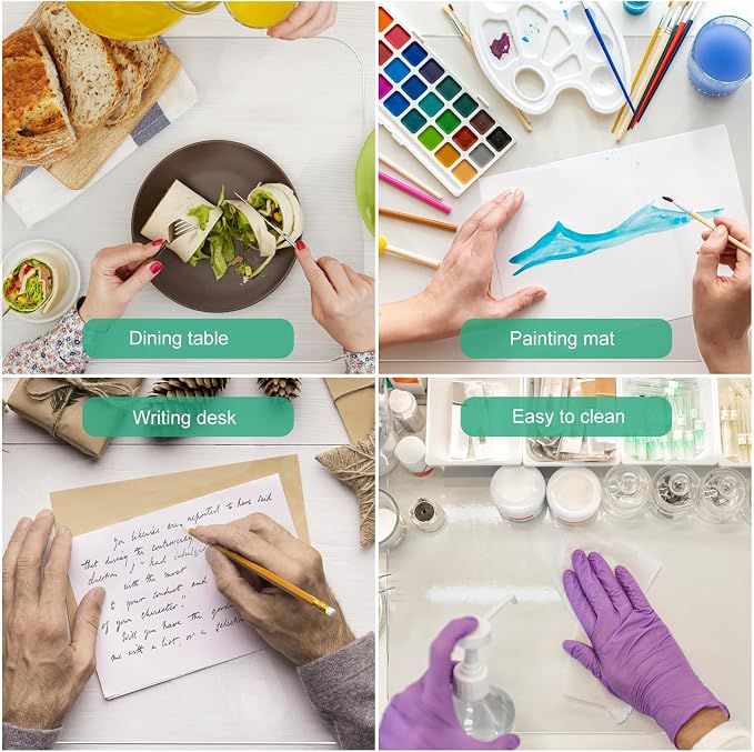 NATRKE Clear Desk Mat Pad, 39.4"x15.7" Large Transparent Computer Desk Mat - Image 7