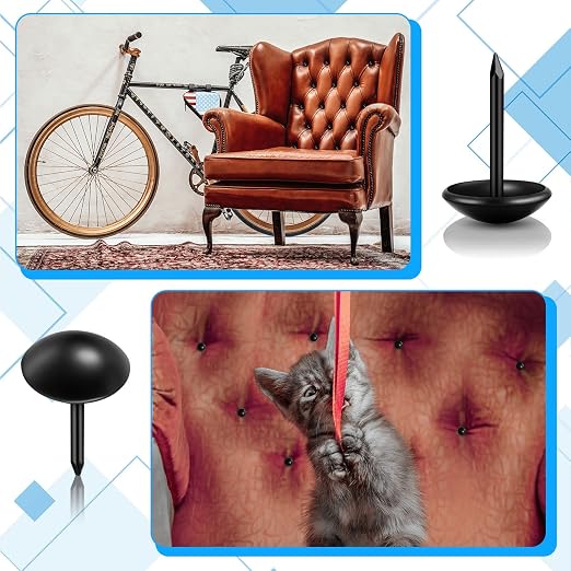 Outus 500 Pcs Black Upholstery Tacks 7/16 Inch Decorative Furniture Tacks Thumb - Image 5