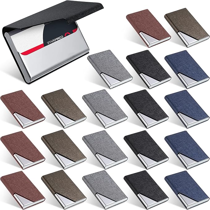 Yexiya 20 Pieces PU Leather Business Card Holder by Yexiya