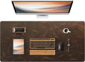 YSAGi Leather Desk Mat, 35.4"x17"Real Leather Desk Pad, 2mm Thick Desk Blotter by YSAGi