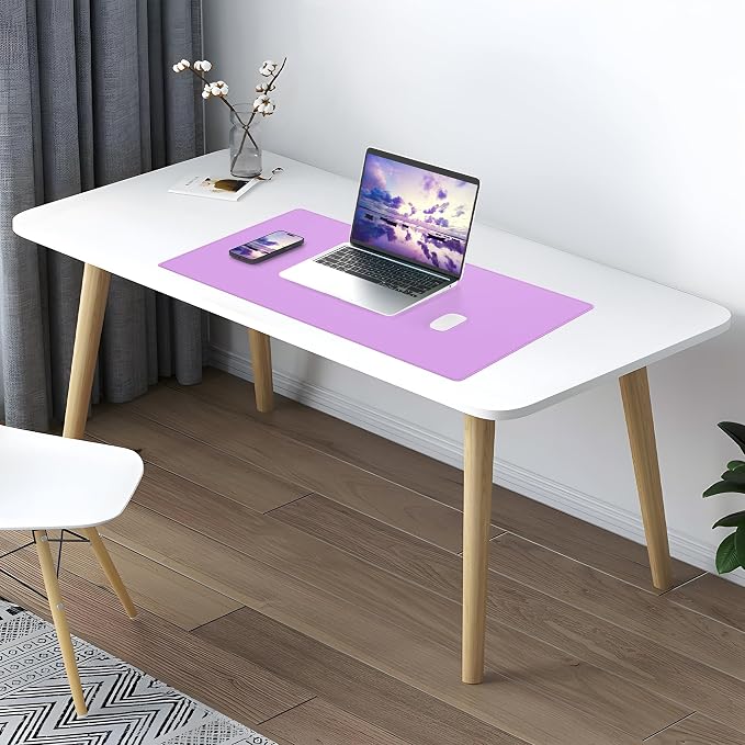 AFIING Cork Desk Mat 35.4" x 17", Dual-Sided Natural Cork & PU Leather Desk Pad - Image 7