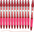 M&G 12Pcs Gel Pens, 0.5mm Red Ink Gel Pens Fine Point, Quick Dry Gel Ink Pens by MG