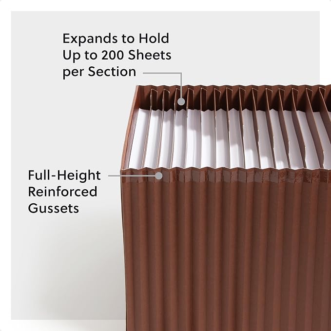 Smead Tuff Accordion File Organizer, Office Supplies, Daily 1-31 Desk Organizer - Image 4