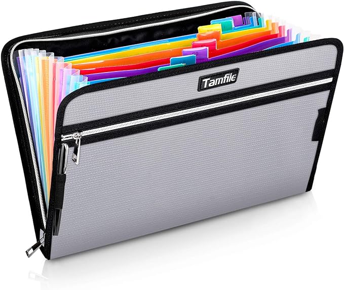 Fireproof Safe Waterproof Accordion File Bag Folder Expanding Filing Folder by Tamfile