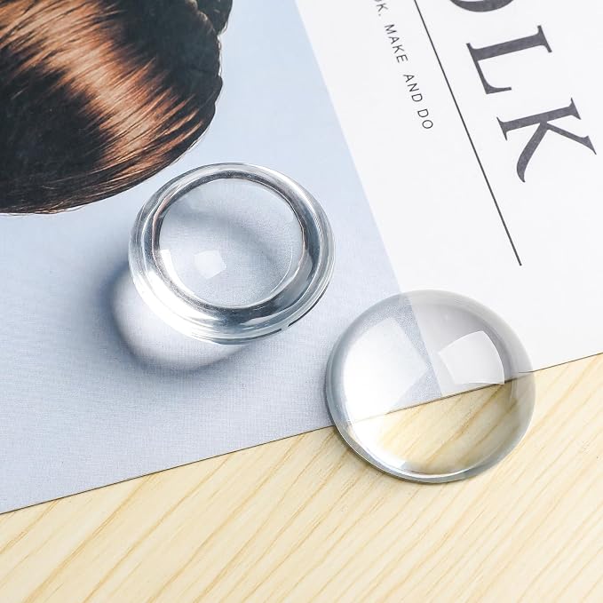 2pcs 1.6inch Crystal Dome Magnifying Paperweight, Reading Magnifier Glass Paper - Image 3
