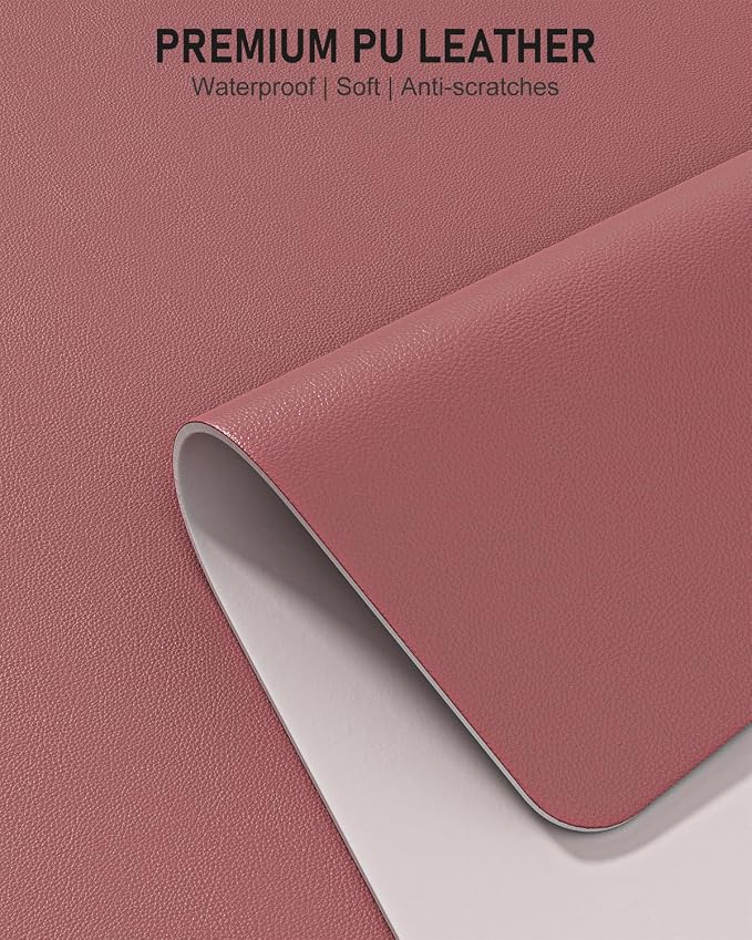 Desk Pad, 35.5" x 17" PU Leather Non-Slip Desk Mat Large Mouse Pad - Image 3