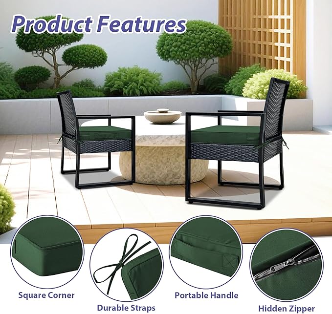 IPYNBAP Outdoor Chair Cushions Set of 4 -Waterproof Outdoor Seat Cushions - Image 5