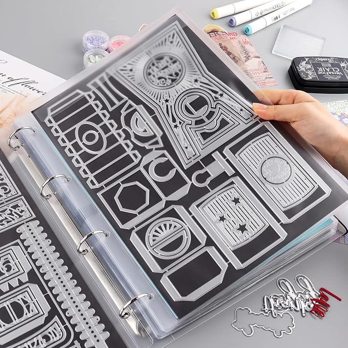 10 Pack A4 Size Plastic Binder Pockets, 4 Holes Waterproof PVC Folders Loose - Image 5