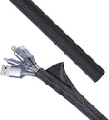 Black Braided Cable Management Sleeves Wire Loom Tubing Cord Protector by BuyUneed