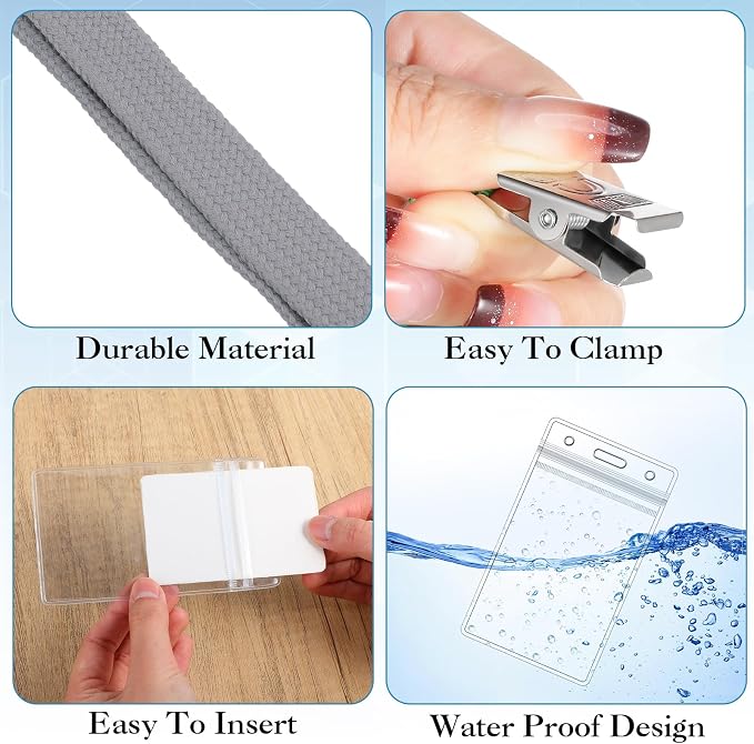 Marspark 100 Pcs ID Badge Holder - Image 3