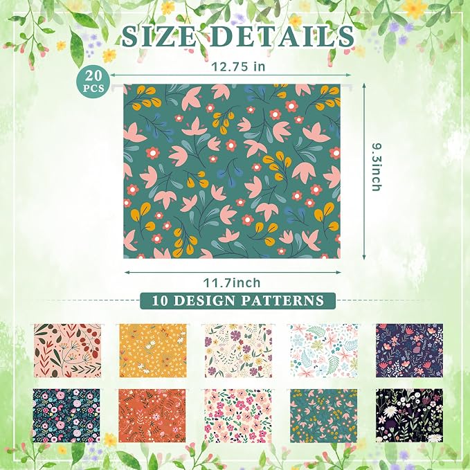 Qeeenar 20 Pcs Decorative Hanging File Folders Letter Size Cute File Folders - Image 2