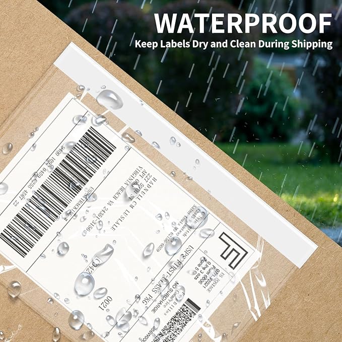 SJPACK 7.5" x 5.5" Shipping Label Sleeves, Label Envelopes Pouches - Image 3
