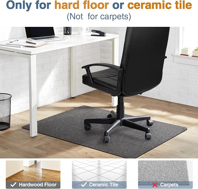Placoot Office Chair Mat for Hardwood Floor, Desk Chair Mat, Large Anti-Slip - Image 5