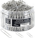 Kempshott 750 Paper Clips Assorted Sizes Small, Medium and Large Paper Clips by Kempshott%C2%AE