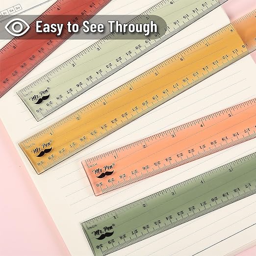Mr. Pen- Ruler, 12 inch Ruler, 6 Pack, Vintage Colors - Image 4