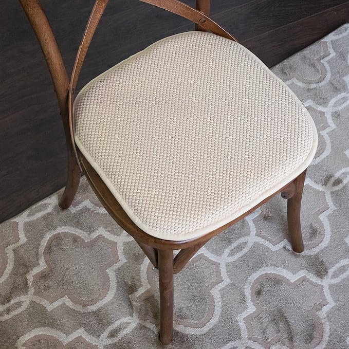Sweet Home Collection Memory Foam Honeycomb Nonslip Back 16" x16" Chair/Seat - Image 5