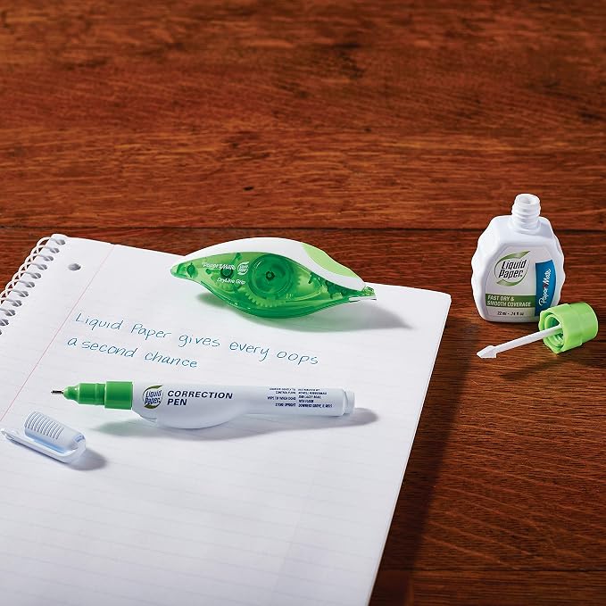 Paper Mate Liquid Paper DryLine Grip Correction Tape | Assorted Colours | Box - Image 6
