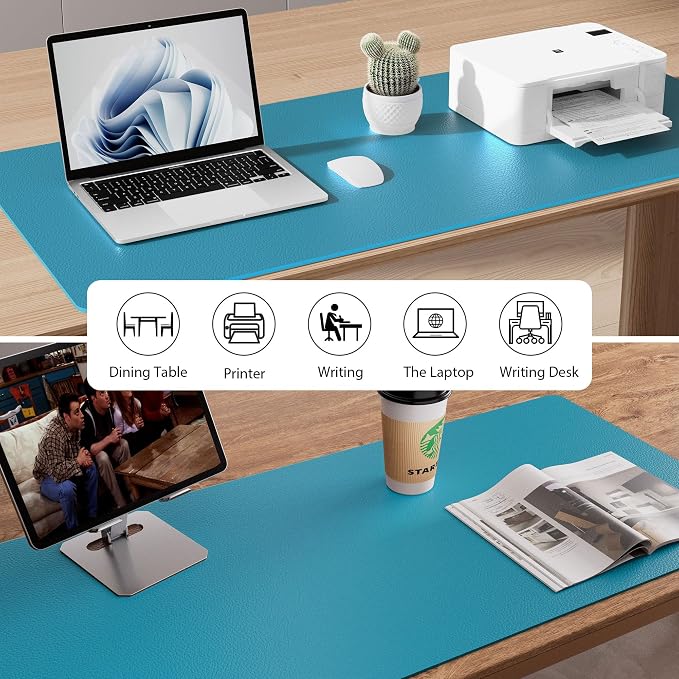 Aothia Leather Desk Pad Protector, Office Desk Mat, Large Mouse Pad, Non-Slip - Image 5