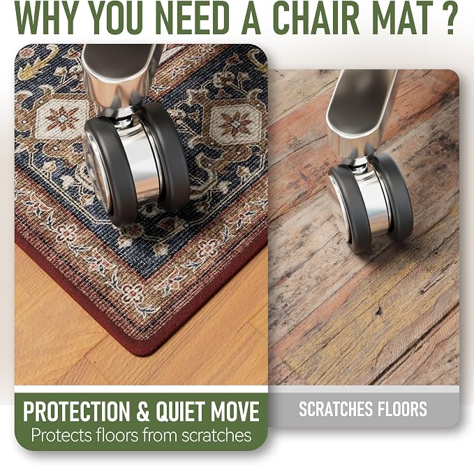 36"x48" Office Chair Mat for Hardwood, Under Desk Chair Mat for Home Office - Image 4