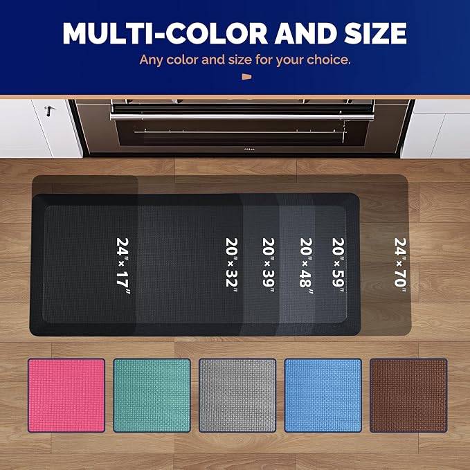 FEATOL Anti Fatigue Mat for Standing, 9/10 Extra Thick Ergonomic Standing Desk - Image 5