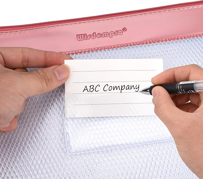 Wisdompro Zipper Pouch, 4 Packs Durable Letter Size Waterproof Mesh File Bag - Image 6