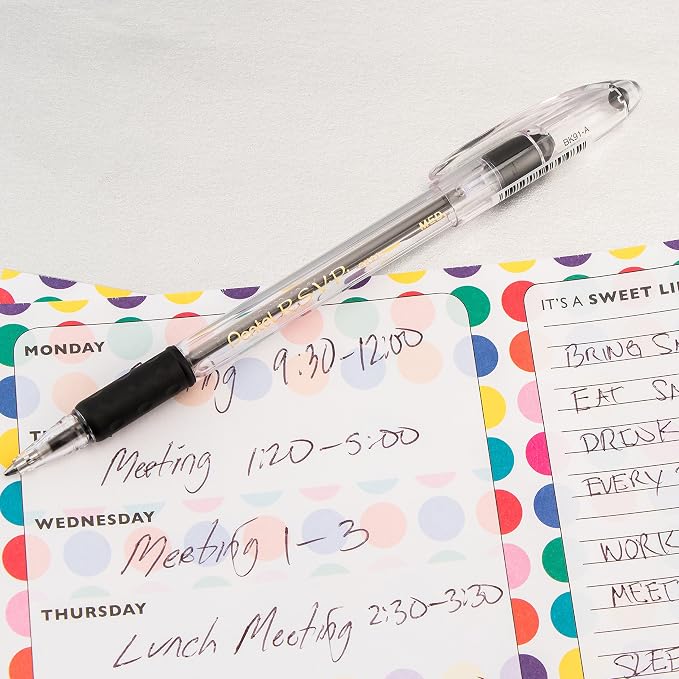 Pentel RSVP Ballpoint Pen, Medium Line, Violet Ink - Image 7