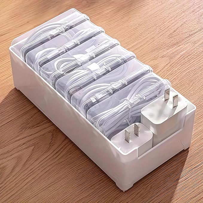 11 Box Cable Organizer Storage Box, Desktop Cable Management - Image 7