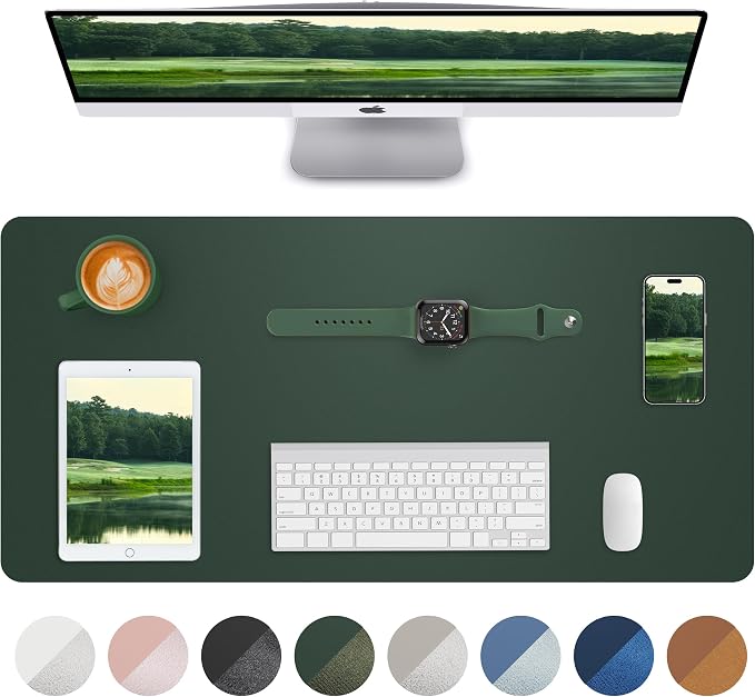 Non-Slip Desk Pad, Mouse Pad, Waterproof PU Leather Desk Protector, Ultra Thin by AFIING
