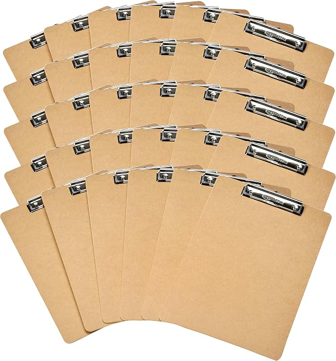 Amazon Basics Hardboard Office Clipboard, Letter Size - Image 2