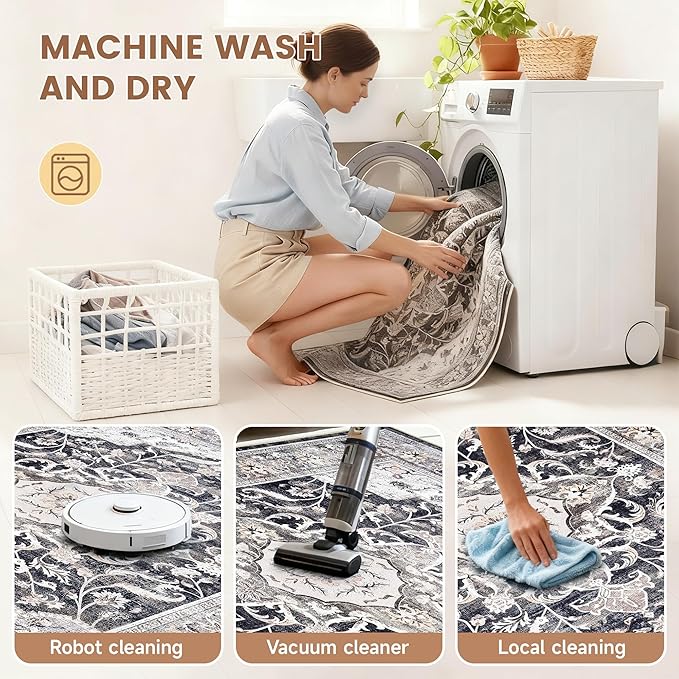Office Chair Mat for Hardwood Tile Floor, Machine Washable Office Area Carpet - Image 3