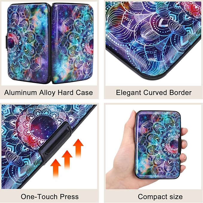 ELFISH Mini RFID Aluminum Wallet Credit Cards Holder Business Card Case Metal - Image 3