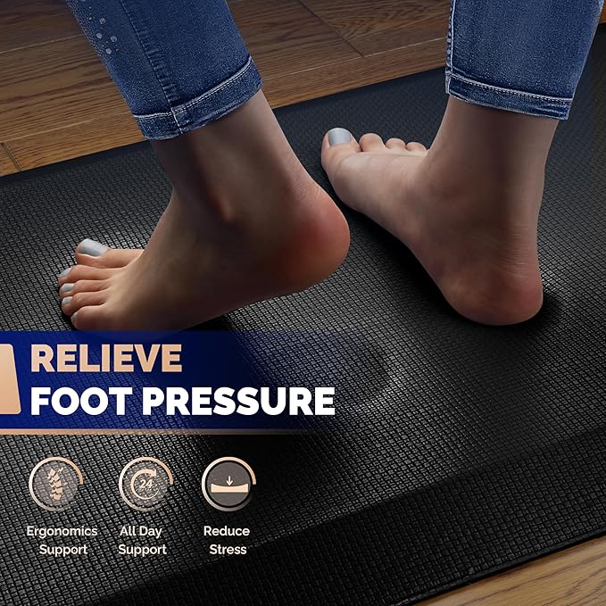 FEATOL Anti Fatigue Mats for Standing, 9/10 Extra Thick Ergonomic Standing Desk - Image 3