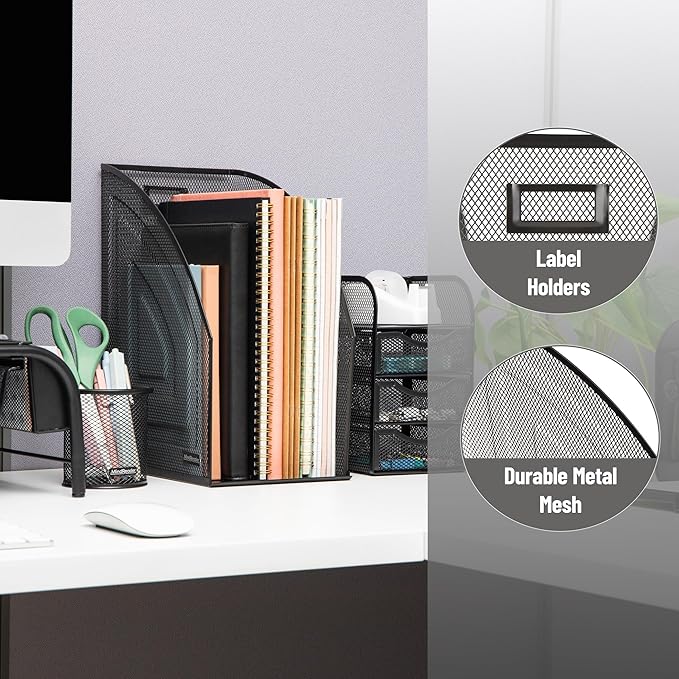 Mind Reader Vertical File Organizers, Desktop File Holders - Image 4