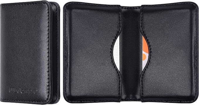 Wisdompro Business Card Holder, 2-Sided PU Leather Folio Name Card Holder by Wisdompro