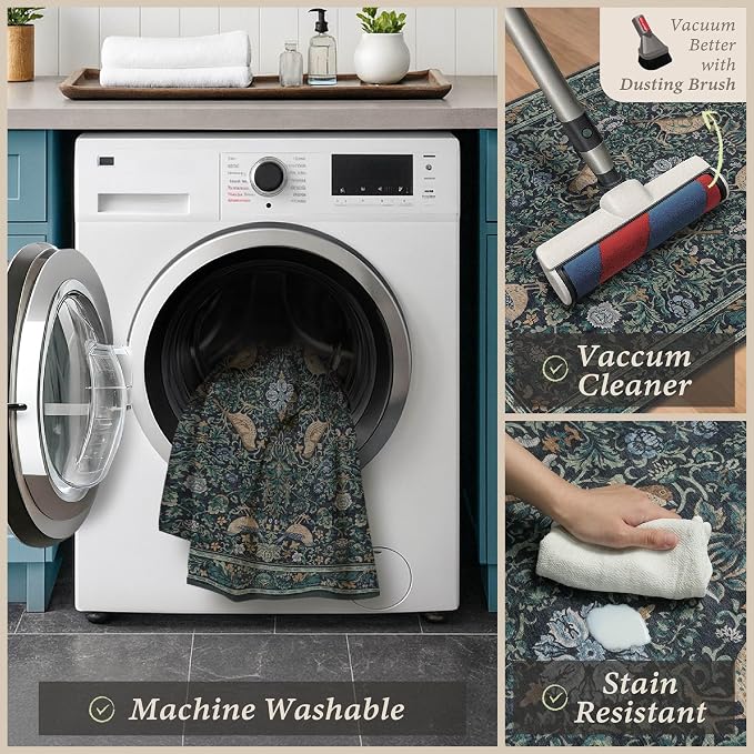 Washable Floral Small 3x4 Office Chair Mat - Image 5