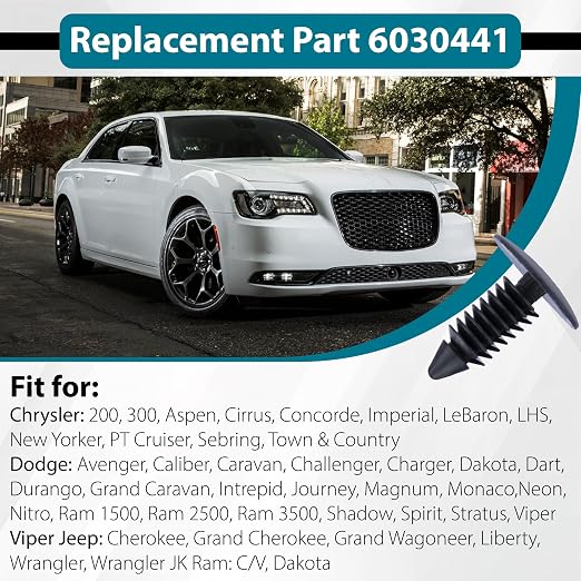 300 PCS Car Plastic Trim Boot Rivets Push Clip Fastener, 8mm Plastic Fender - Image 3