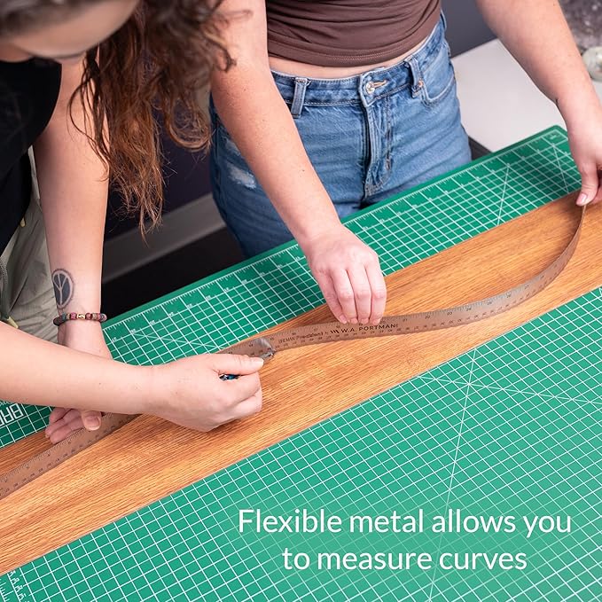 Breman Precision Metal Ruler 12 Inch Cork Back – Stainless Steel Straight Edge - Image 6