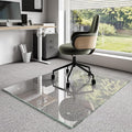 Koonmi Glass Chair Mat for Carpet, Tempered Glass Chair Mat by KOONMI