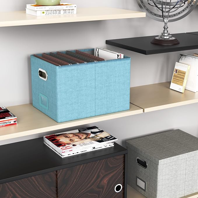 Oterri File Organizer Box with Lid, Portable Hanging File Box - Image 7