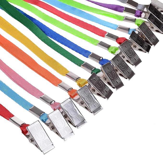 Wisdompro Lanyard with Bulldog Clip, 30 Pack of 17 inch Flat Nylon Neck Lanyard - Image 7